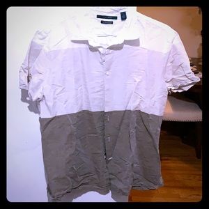 Short Sleeve Perry Ellis button down shirt